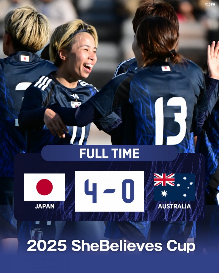 熱身賽日本女足4-0澳大利亞女足，田中美南2射1傳&長(zhǎng)谷川唯任隊(duì)長(zhǎng)
