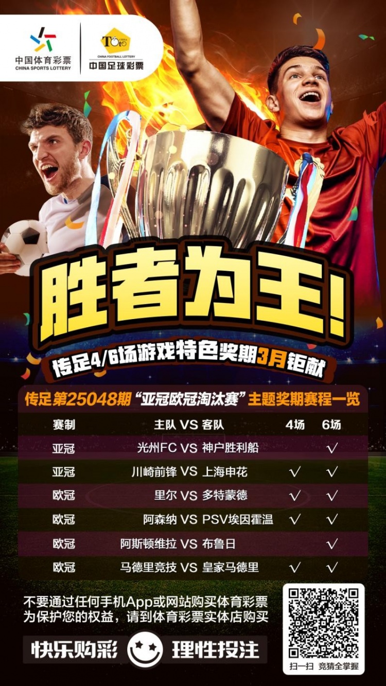 勝者為王！傳足特色獎(jiǎng)期第25048期聚焦亞冠歐冠淘汰賽