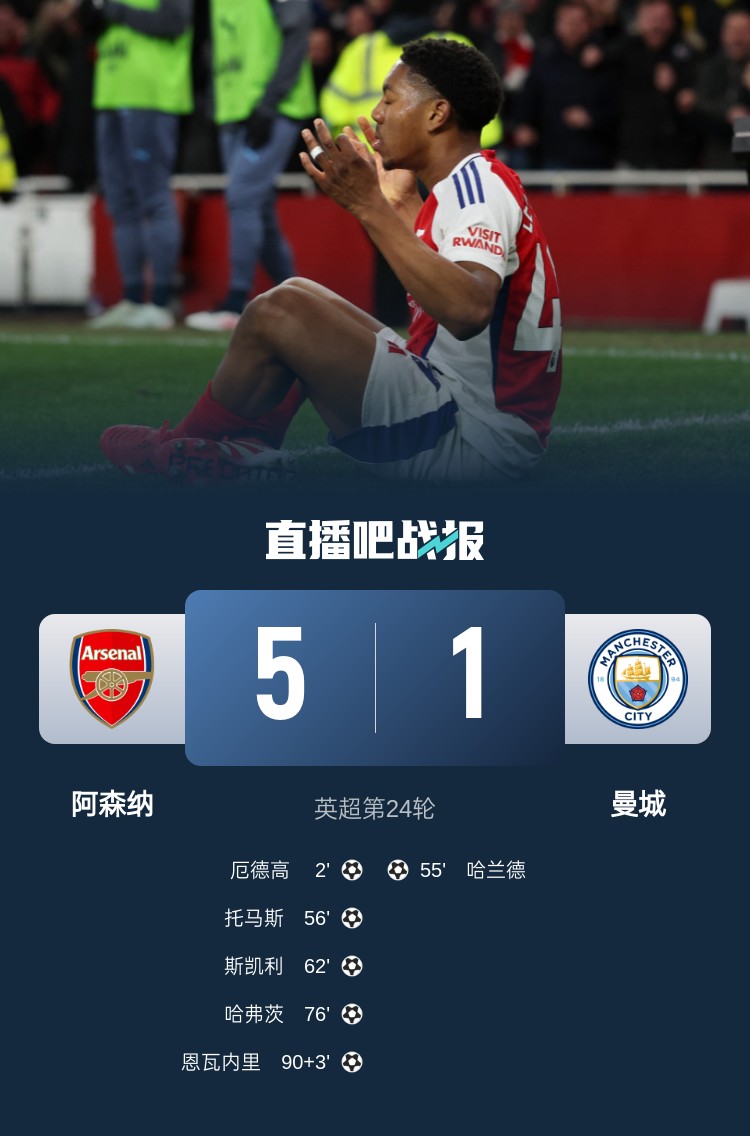 硬氣槍手無畏強敵！阿森納本賽季5-1碾壓曼城，3-0完勝皇馬